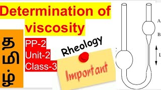 Determination of viscosity  Rhelogy Tamil [upl. by Kelila32]