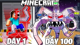 I Survived 100 Days in DOORS THE MINES in Minecraft [upl. by Larimer]