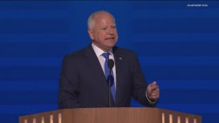 Tim Walz DNC Speech  Full remarks on Day 3 [upl. by Neelie24]