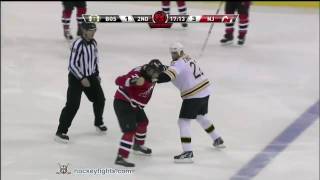 Shawn Thornton vs PierreLuc LetourneauLeblond Mar 15 2010 [upl. by Thayne]