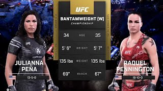 Julianna PEÑA vs Raquel PENNINGTON 🥊 UFC 5 Gameplay ufc5 ufc mma [upl. by Einafit]