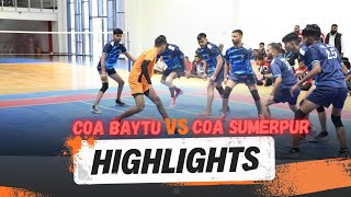 Coa baytu vs Coa Sumerpur Kabaddi match highlights  ICGSM 202324 iitjodhpur [upl. by Renee]