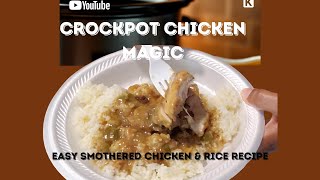 I Found the Secret to PERFECT Smothered Chicken amp Rice in My Crockpot [upl. by Brice]