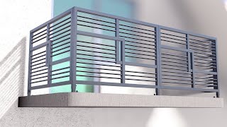 Balustrady na balkon Gobe 344 modułowy system pod wymiar [upl. by Salmon]