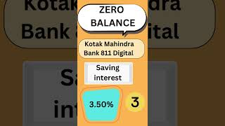 Best savings interest Rates  zero balance savings account  shorts short [upl. by Ambrogio]