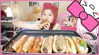 JUMBO HOT DOGS  MUKBANG [upl. by Ettennan]