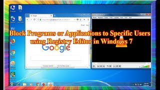 How to block specific programs to users using registry editor in windows 7 [upl. by Joete]