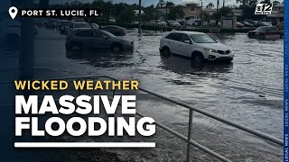 Port St Lucie grapples with flooding caused by heavy rain [upl. by Doro]