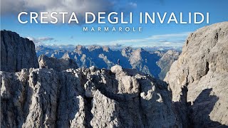 CRESTA DEGLI INVALIDI  TORNO AL BIVACCO FANTON MARMAROLE  DOLOMITI 4K [upl. by Avis]