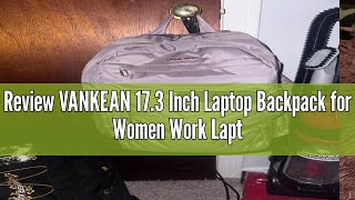 Review VANKEAN 173 Inch Laptop Backpack for Women Work Laptop Bag Fashion with USB Port Waterproof [upl. by Sarazen]