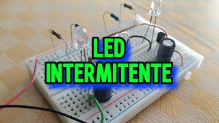 LED intermitente con transistores Paso a Paso Fácil de hacer [upl. by Chane]