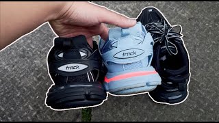 LED vs NO LED Balenciaga LED Track Black Sneaker Review  ON FOOT [upl. by Skippie]