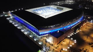 Everton FC New Stadium Spectacular night time shots 111124 [upl. by Melesa]