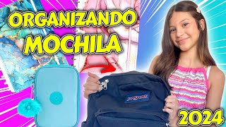 Organizando Mochila Escolar 2024  Dudinha Show [upl. by Htinnek]