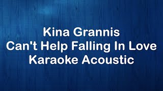 Kina Grannis  Cant Help Falling In Love Karaoke Acoustic Version [upl. by Etz725]