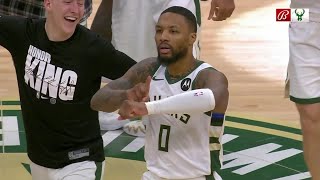 DAME TIME‼ DAMIAN LILLARD DRILLS OT GAME WINNER IN MILWAUKEE 😱🚨 [upl. by Tedmund72]