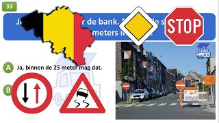 rijbewijs theorie examen belgie 2024  Verkeersborden [upl. by Gyimah]