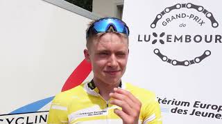 Kristian Haugetun  Interview at the finish  Stage 1  Critérium Européen des Jeunes 2024 [upl. by Emalia]