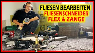 FLIESEN SELBER BEARBEITEN  Fliesenschneider Flex Zange amp Bohrkrone  Home Build Solution [upl. by Naols]