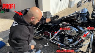 Der ERSTE ÖLWECHSEL nach dem Motorumbau  Road King CVO  Mazo Vlogs [upl. by Adaner]