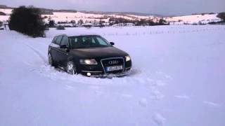 Audi A6 30 TDI quattroSnow Testim SchneeI Love quattro [upl. by Ripleigh]