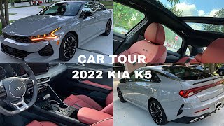 NEW CAR TOUR  2022 KIA K5 GTLINE WOLF GREY WITH RED INTERIOR  KiaK5 Kathy Odisse [upl. by Goldsmith]