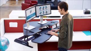 Varidesk Cube Corner 48 Sit Stand Desk Converter [upl. by Odla]