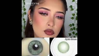 👁️ Apex Green Colored Contacts  Enlarge Your Eyes [upl. by Myrah]