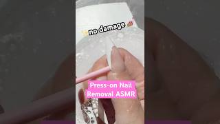 No damage presson nail removal but make it ASMR 🔊💅🏽🫧 shorts pressonnails nails [upl. by Trebloc496]