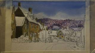 Broadway village Cotswolds in watercolour [upl. by Giefer237]