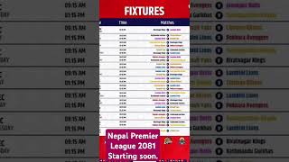 Nepal Premier League 2081npl cricket cricketlover [upl. by Ahsinal]