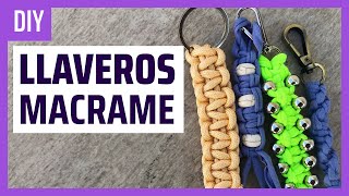 como hacer LLAVEROS de MACRAME paso a paso  DIY bisuteria [upl. by Kaiser]