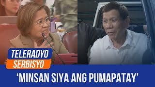 De Lima Duterte organized Davao death squad since 1988  Teleradyo Serbisyo 07 November 2024 [upl. by Gone420]