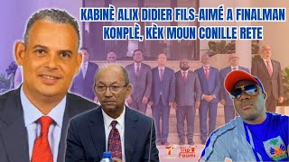 Kabinè ministeryèl Didier Alix FilsAimé a finalman pare [upl. by Ahcim]