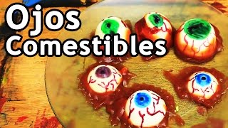 Cómo hacer unos deliciosos y espeluznantes OJOS COMESTIBLES ➜ HALLOWEEN 👀👀 [upl. by Milly529]