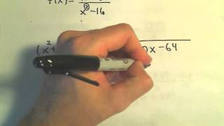 Find Asymptotes of a Rational Function Vertical and ObliqueSlant Ex 2 [upl. by Healion]