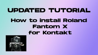 HOW TO INSTALL ROLAND FANTOM XR FOR KONTAKT UPDATED TUTORIAL READ DISC [upl. by Weinshienk]