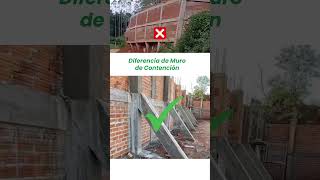 Diferencia de Muro de Contencióncivilengineering construccion construction [upl. by Akinej]