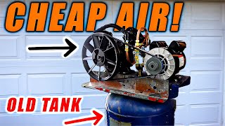 Building an Air Compressor for DIRT CHEAP [upl. by Arukas]