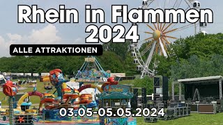 Rhein in Flammen 2024  ALLE ATTRAKTIONEN  kleiner Rundgang [upl. by Nocam136]