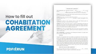 How to Fill Out Cohabitation Agreement Online  PDFRun [upl. by Lorine585]