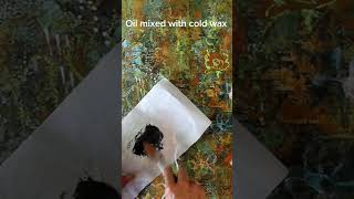 Cold wax medium techniques how to create line in your painting oilpainting coldwax mixedmediaart [upl. by Eugine365]