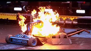 BattleBots Black Widow VS Skorpios [upl. by Nuhs740]