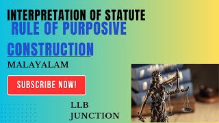 Rule of Purposive Construction  Interpretation of Statutes [upl. by Lu122]