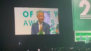 HENRIK LARSSON ALMOST BREAKS DOWN AFTER RECEIVING AWARD 20th CELTIC PLAYER OF TH YEAR AWARDS [upl. by Felisha]