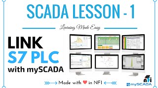 Lesson 1 How to link Siemens S7 1200 PLC and mySCADA [upl. by Stesha266]