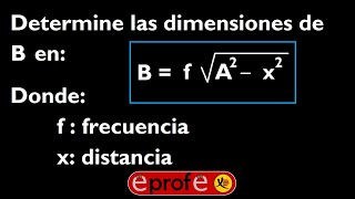 Análisis Dimensional  Problema 8 básico [upl. by Iphlgenia]