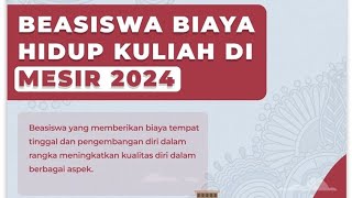 Beasiswa Biaya Hidup Kuliah di Mesir 2024  Tutorial daftar beasiswa Yasbil [upl. by Oneg]