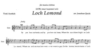 Loch Lomond Quick SATB Score Video [upl. by Schober]