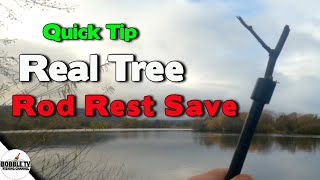 Quick Tip Real Tree Rod Rest [upl. by Llenoj]